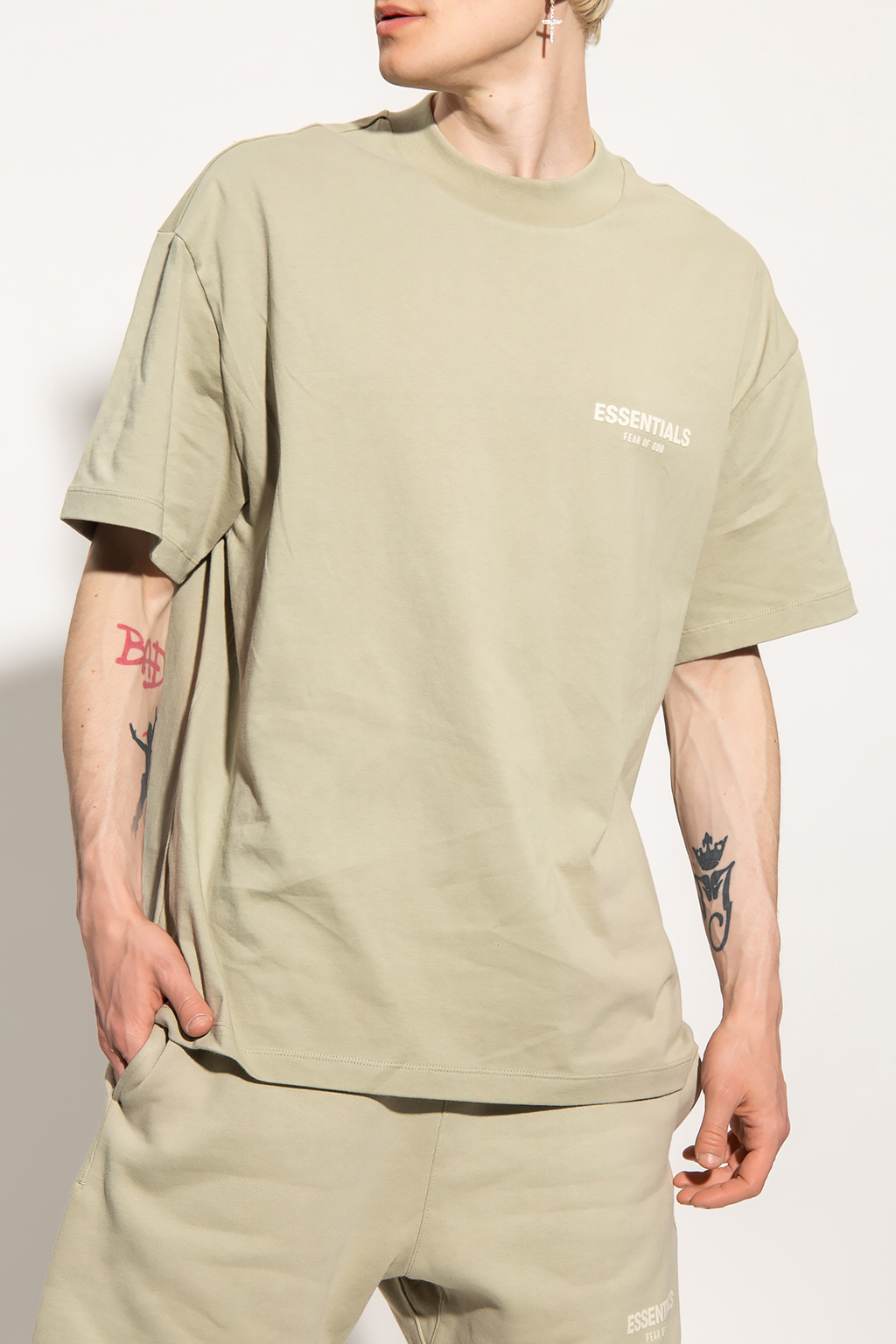 Green T-shirt with logo Fear Of God Essentials - Vitkac Germany